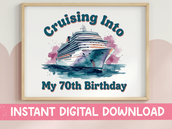 An Embroidery Designer's Take on the 70th Birthday Cruise Design