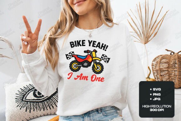 Bike Yeah One Birthday Graphics for T-Shirt Designs