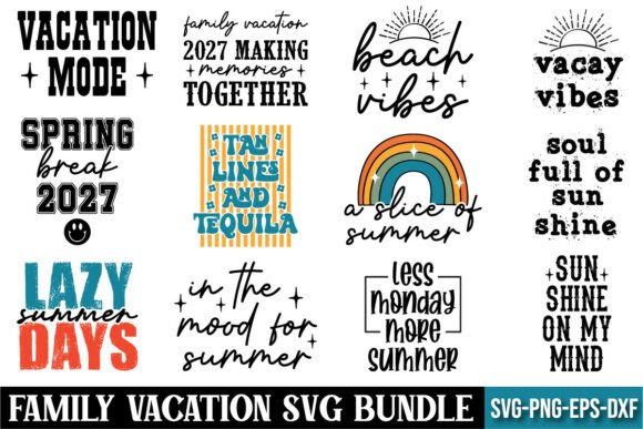 Crafting Memories: A Family Vacation SVG Bundle for Graphics & T-Shirt Designs