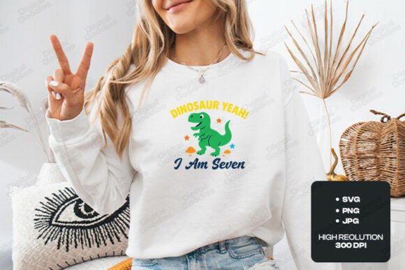 Reviewing a Fun Dinosaur Birthday Graphic for T-Shirt Designs